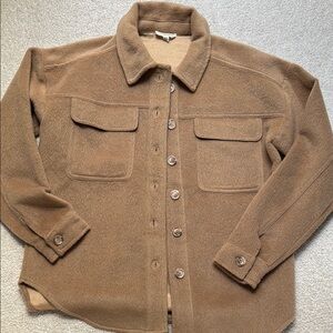La Hearts Tan Teddy Jacket Warm and Textured